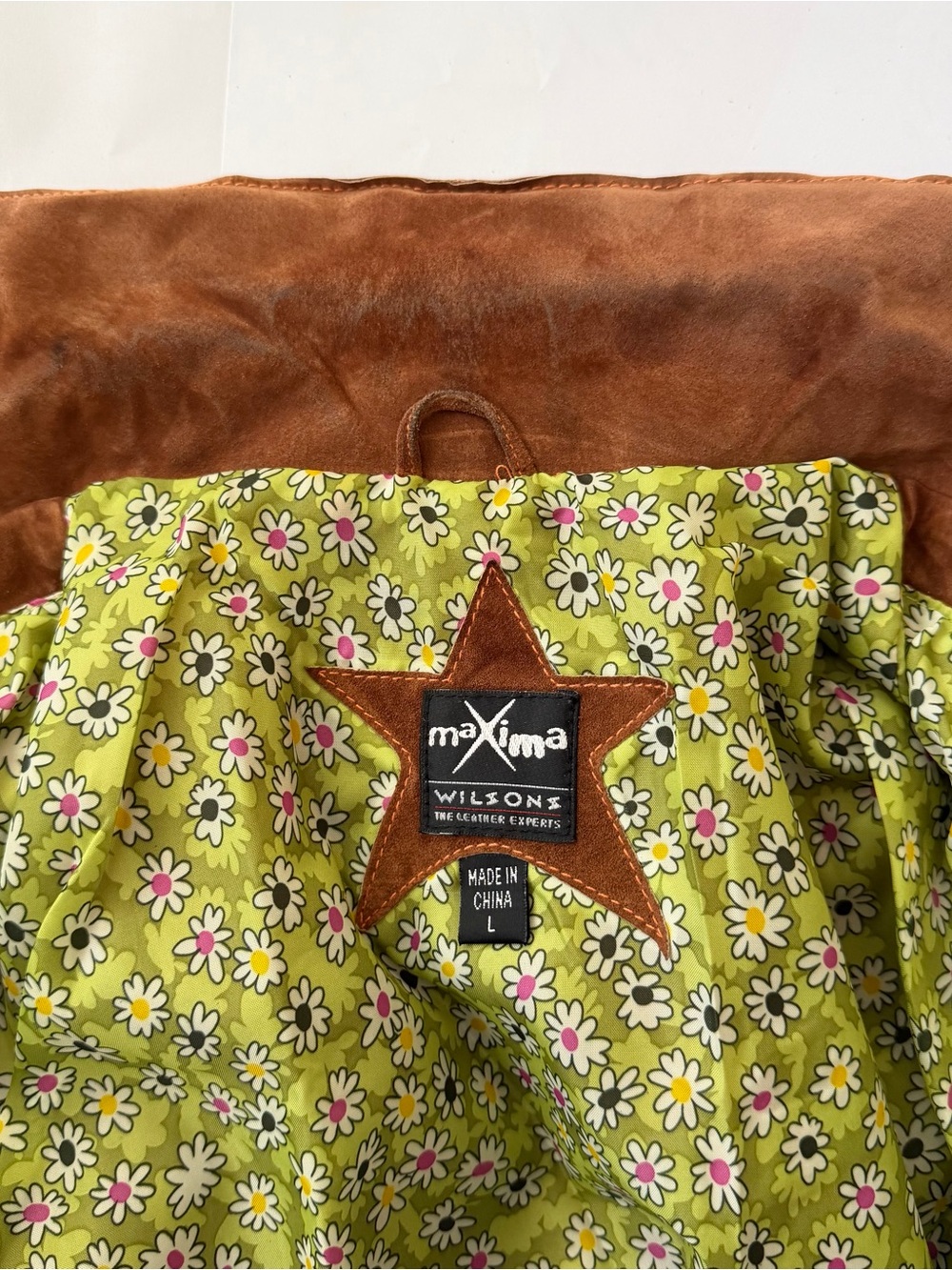 Vtg Y2K Wilson’s Brown Suede Western Jacket Lace Up Skirt Floral Lining Set L/8 - Picture 12 of 16